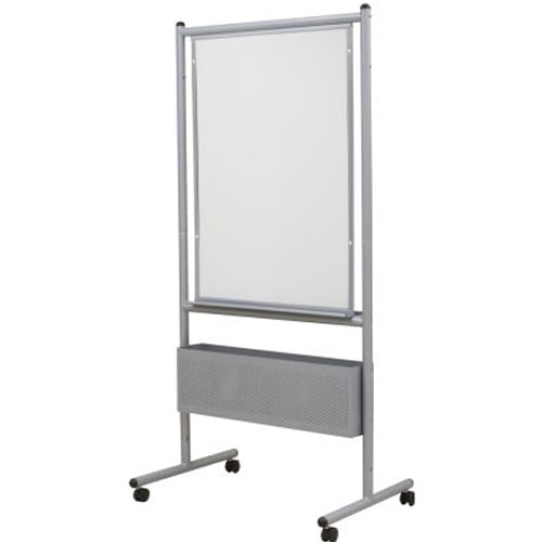 Best-Rite Nest Easel - 2 Sided Porcelain Whiteboard with Silver Frame