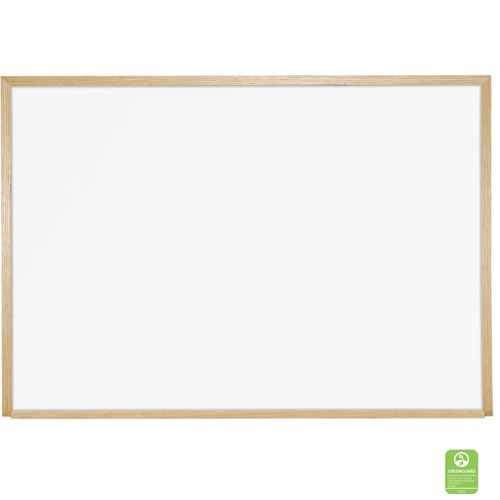 Best-Rite Porcelain Steel Markerboard with Oak Wood Trim