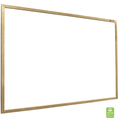 Best-Rite Porcelain Steel Markerboard with Oak Wood Trim
