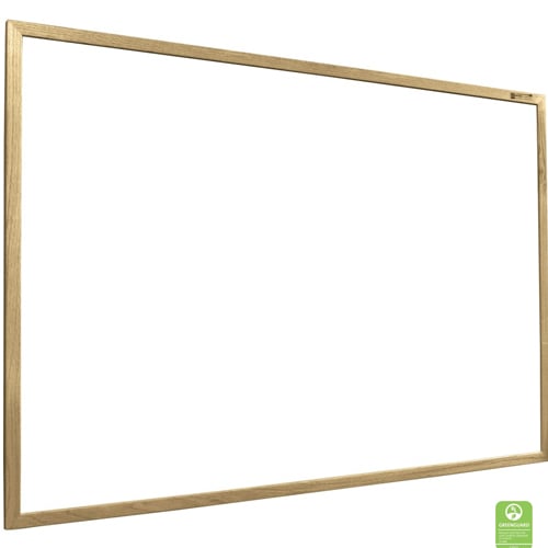 Best-Rite Porcelain Steel Markerboard with Oak Wood Trim