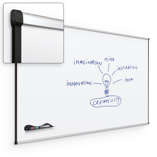 Best-Rite Porcelain Steel Whiteboard with Aluminum Origin Trim