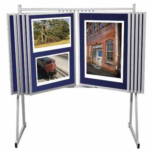 Best-Rite Royal Blue Hook and Loop Swinging Floor Display Panels 10pk