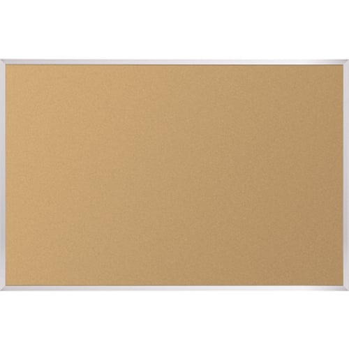 Best-Rite Sentinel AM Natural Cork Bulletin Board (Silver Aluminum Frame)