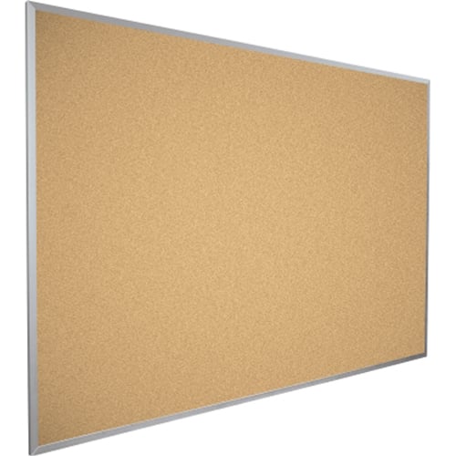 Best-Rite Sentinel AM Natural Cork Bulletin Board (Silver Aluminum Frame)
