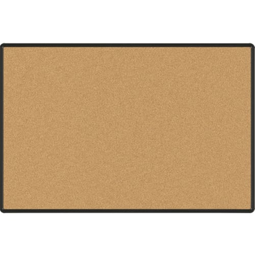 Best-Rite Sentinel AM Natural Cork Bulletin Board with Black Presidential Trim