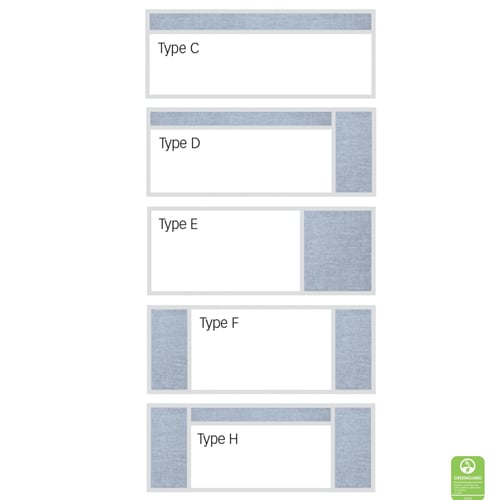 Best-Rite Type F Combo-Rite Porcelain Whiteboard and Tackboard