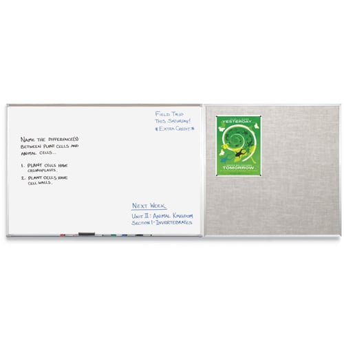 Best-Rite Type E Combo-Rite Porcelain Whiteboard and Tackboard