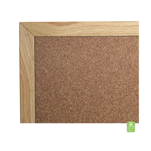 Best-Rite Valu-Tak Bulletin Board with Oak Frame