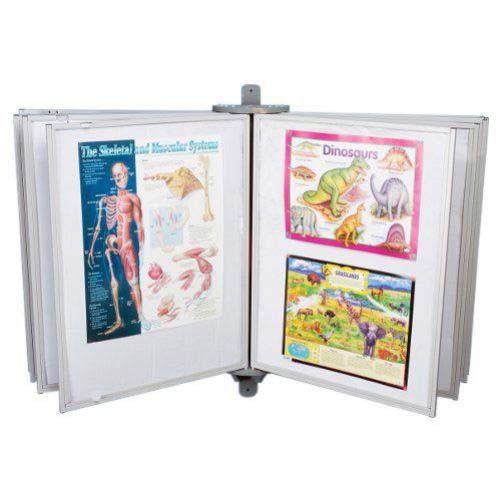 Best-Rite White Matboard Full View Swinging Display Panels - 10 Panel