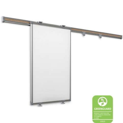 Best-Rite Whiteboard Track System - 8' Track and 1 Sliding Whiteboard Panel
