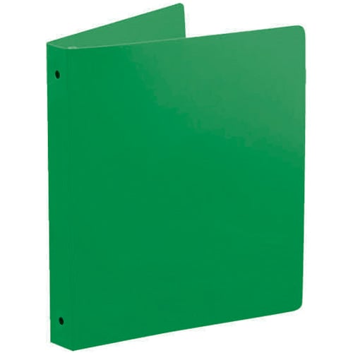 55 Gauge Emerald 11" x 8.5" Poly Round 3-Ring Binders - 100pk