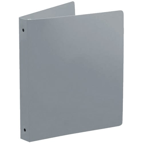 23 Gauge Gray 11" x 8.5" Poly Round 3-Ring Binders - 100pk
