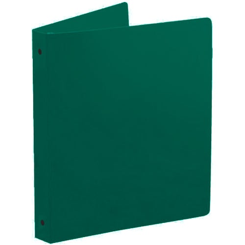 3/4" Green 55 Gauge 11" x 8.5" Poly Round 3-Ring Binders - 100pk