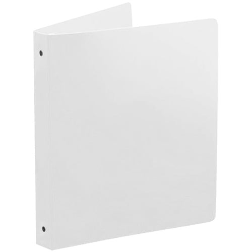 3/4" Natural 23 Gauge 11" x 8.5" Poly Round 3-Ring Binders - 100pk