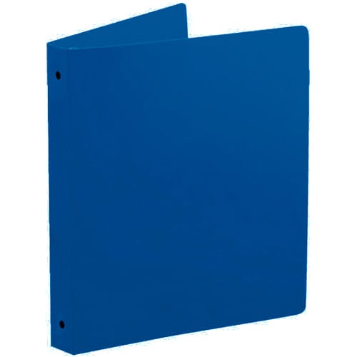 23 Gauge Royal Blue 11" x 8.5" Poly Round 3-Ring Binders - 100pk