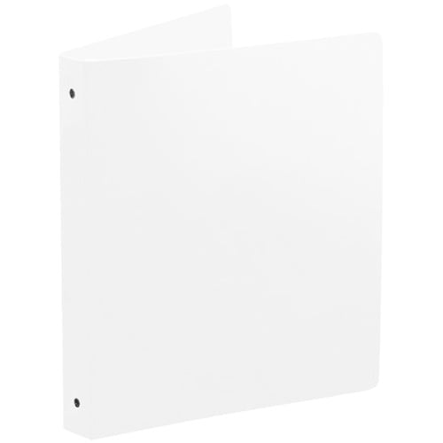 75 Gauge White 11" x 8.5" Poly Round 3-Ring Binders - 100pk