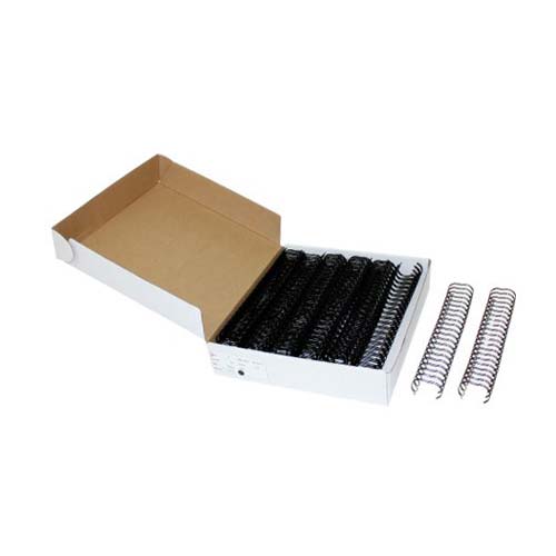 Black 1" 2:1 Pitch Twin Loop Wire - 50pk