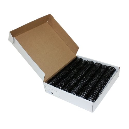 Black 1" 2:1 Pitch Twin Loop Wire - 50pk
