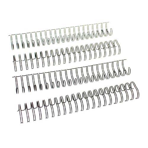 Black 1" 2:1 Pitch Twin Loop Wire - 50pk