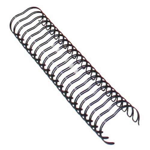 Black 1" 2:1 Pitch Twin Loop Wire - 50pk