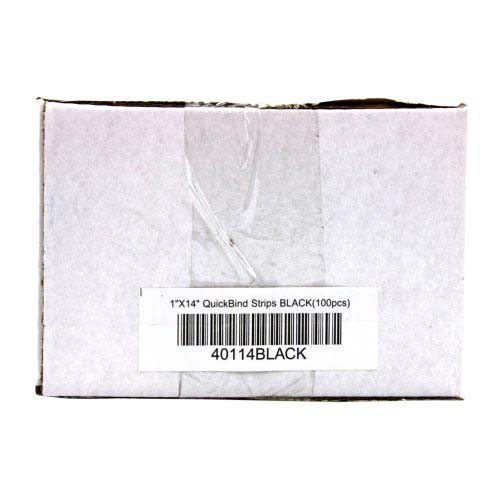 Black 1" x 14" Velobind Compatible Hot Knife Binding Strips