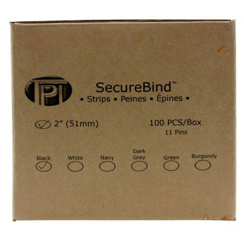 Black 2" x 11" Velobind Compatible Hot Knife Binding Strips