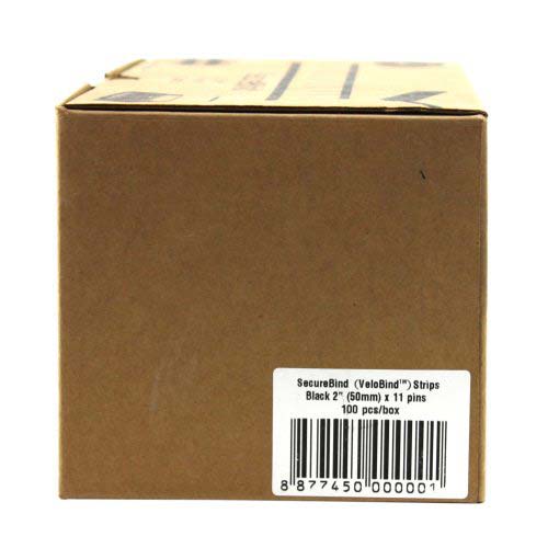 Black 2" x 11" Velobind Compatible Hot Knife Binding Strips