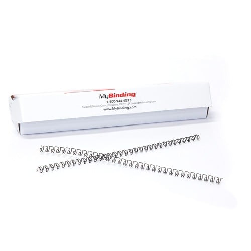 Black 1/4" 3:1 Pitch Twin Loop Wire - 100pk