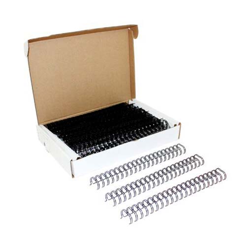 Black 3/4" 2:1 Pitch Twin Loop Wire - 50pk
