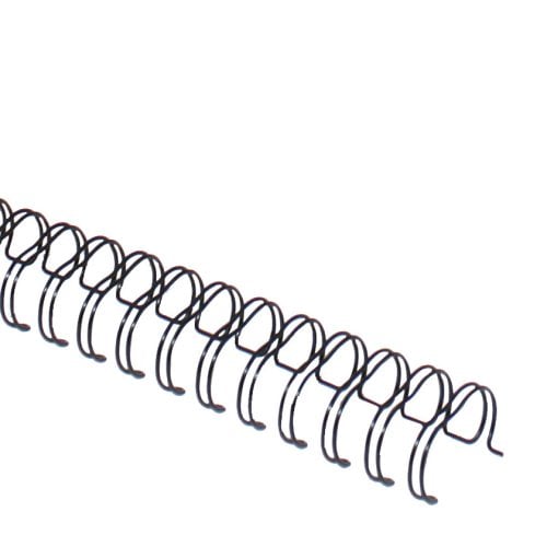 Black 3/4" 2:1 Pitch Twin Loop Wire - 50pk
