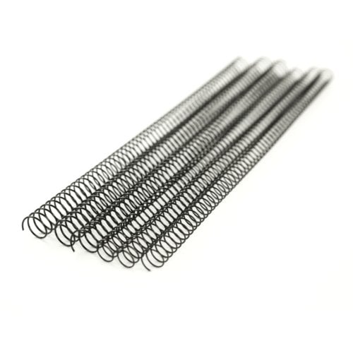 9/16" Black 4:1 Metal Spiral Coil Binding Spines - 100pk