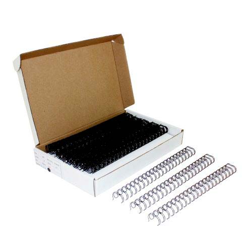Black 5/8" 2:1 Pitch Twin Loop Wire - 50pk
