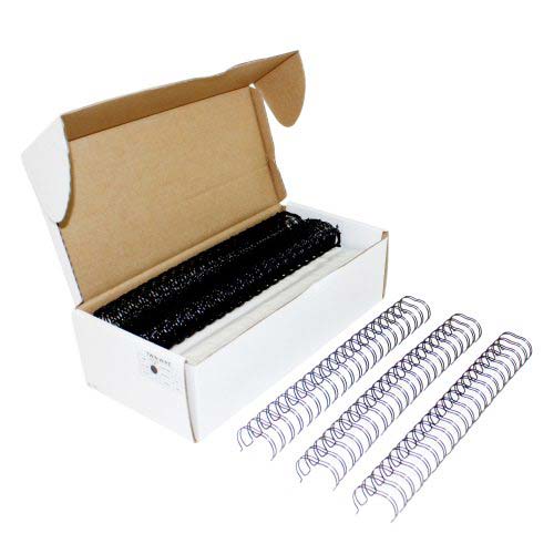 Black 7/8" 2:1 Pitch Twin Loop Wire - 50pk