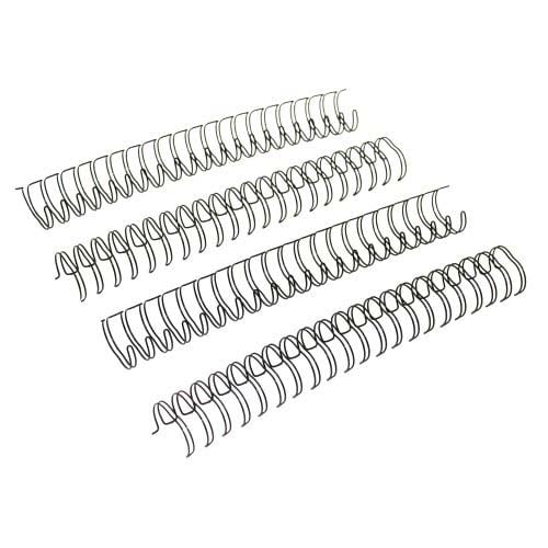 Black 7/8" 2:1 Pitch Twin Loop Wire - 50pk