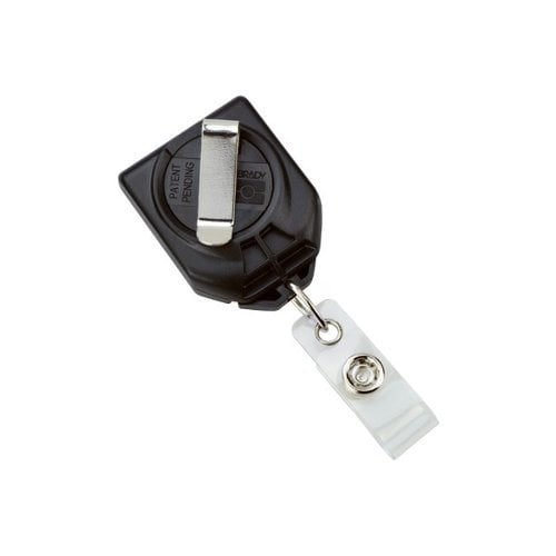 Black B-REEL No-Twist Badge Reel With Swivel Belt Clip - 25pk