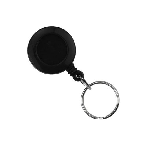 Black Badge Reel with Key Ring - 25pk