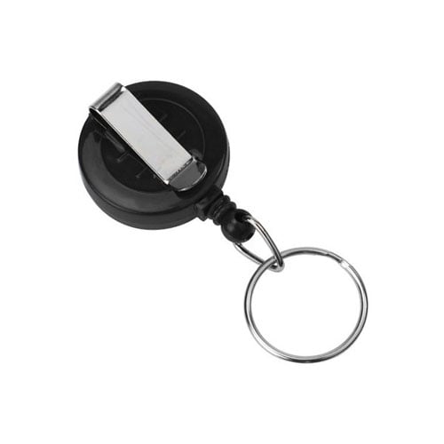 Black Badge Reel with Key Ring - 25pk