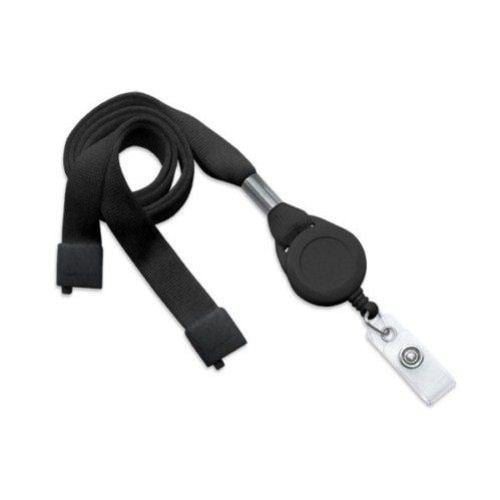 Black Break-Away Lanyard Badge Reel Combo - 100pk