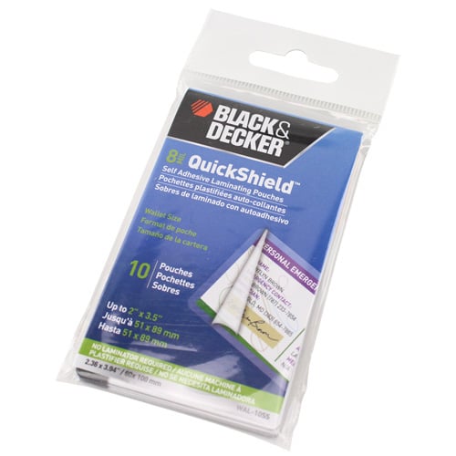 Black & Decker QuickShield SelfSeal Wallet Size Laminating Pouches - 10pk