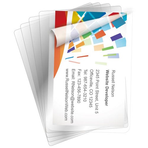 Black & Decker TimeShield Business Card Size Laminating Pouches 100pk