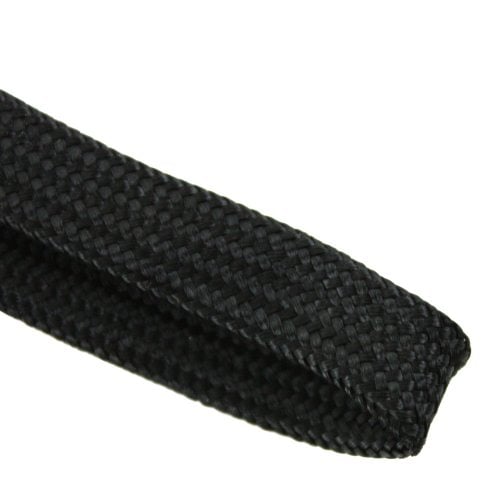 Black Flat Braid Lanyard with Bulldog Clip - 100pk