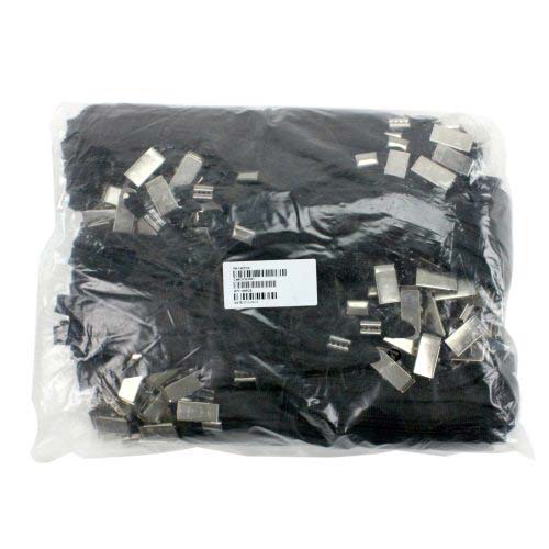 Black Flat Braid Lanyard with Bulldog Clip - 100pk