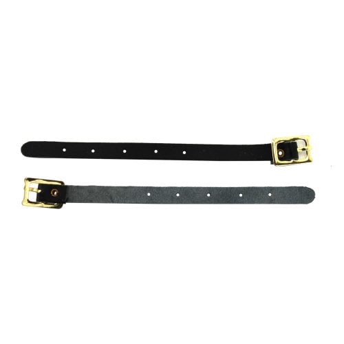 Black Genuine Leather Luggage Straps - 25pk