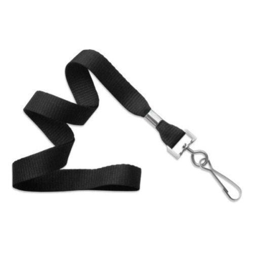 Black Microweave Lanyard with NPS Swivel Hook  - 100pk