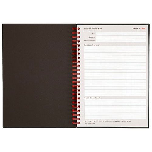 Black n Red 8-1/4" x 11-5/8" Black Poly Perforated Notebook - E67008 - Clearance Sale