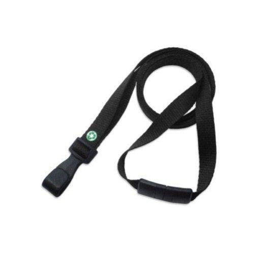 Black Recycled PET Break-Away 3/8" Earth Friendly Lanyard - 100pk