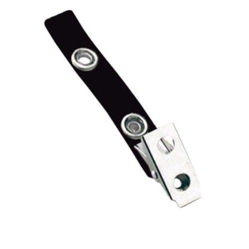 Black Vinyl Straps with 2-Hole Smooth Face Clips - 100pk