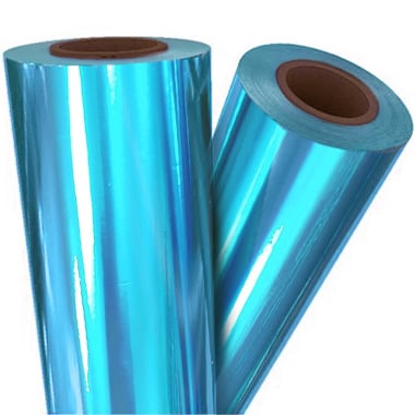 Turquoise Metallic 12" x 100' Laminating / Toner Fusing Foil - 1/2" Core