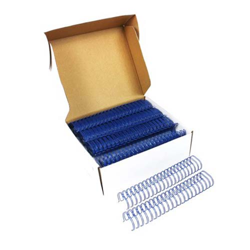 Blue 1-1/4" 2:1 Pitch Twin Loop Wire - 100pk