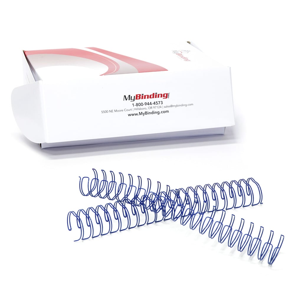 Blue 1-1/4" 2:1 Pitch Twin Loop Wire - 100pk